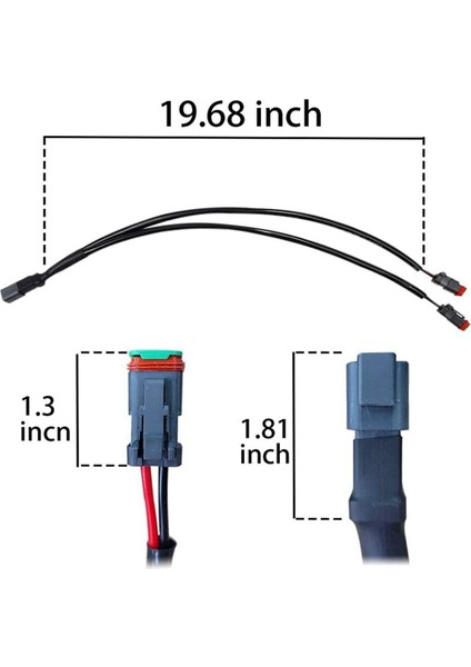 2 Lead 3 In1 Deutsch Çift Çıkışlı Dt Dtm Dişi Konnektör Adaptörleri (Yurt Dışından)