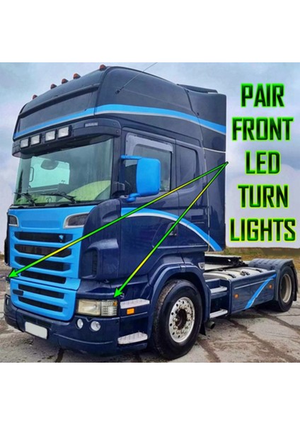 Scania Için LED Dönüş Sinyali Köşe Işığı Dönüş Göstergesi Far (Yurt Dışından)