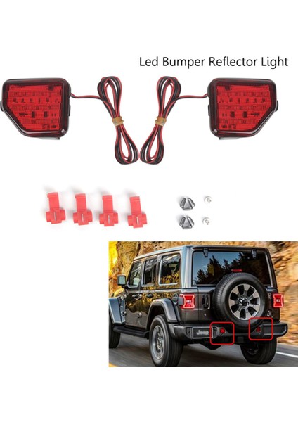 Araba Arka Tampon Sis Jeep Wrangler Için Jl 2018-2023 (Yurt Dışından)