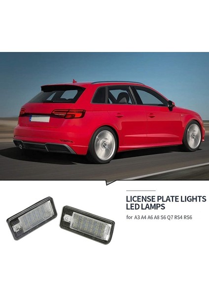 Araba LED Lisans Numarası Plaka Işık Lambası Beyaz -Audi A3 S3 8p A4 (Yurt Dışından) modelleri