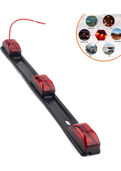 Kırmızı Parlak LED Kimlik Çubuğu LED Işaretleyici Işık Kamyon Römorku Otobüs Temizliği Işığı (Yurt Dışından) modelleri