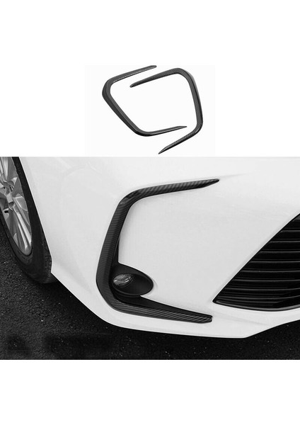 Toyota Corolla 19 20 Için 2 Adet Abs Karbon Fiber Ön Sis Lambası Trim (Yurt Dışından)