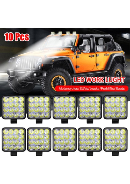 Suv Atv Off-Road Için 10PCS Araba Çalışma Işığı 48W 16LED Işık Çubuğu (Yurt Dışından) fırsatları