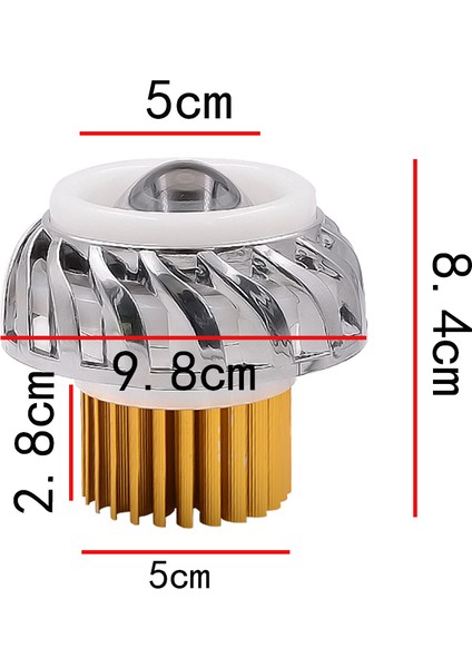 12V Lens Işığı 30W 1200LM 200000H Çift Diyaframlı Açık Pembe ve Mavi (Yurt Dışından)