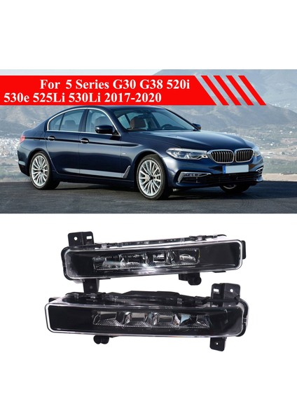 Araç Ön Sis Farı Lambası LED Gündüz Farı-Bmw 5 Serisi Için (Yurt Dışından)