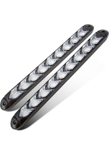 2x LED Drl Switchback Şeritleri Sıralı Yanıp Sönen Dönüş Sinyali Işıkları (Yurt Dışından)