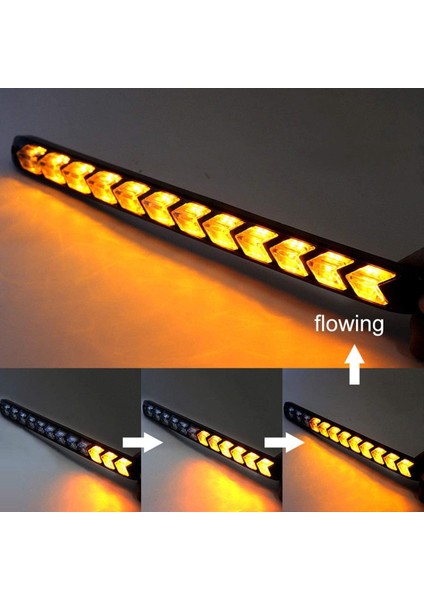 2x LED Drl Switchback Şeritleri Sıralı Yanıp Sönen Dönüş Sinyali Işıkları (Yurt Dışından) modelleri