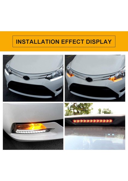 2x LED Drl Switchback Şeritleri Sıralı Yanıp Sönen Dönüş Sinyali Işıkları (Yurt Dışından) fırsatları