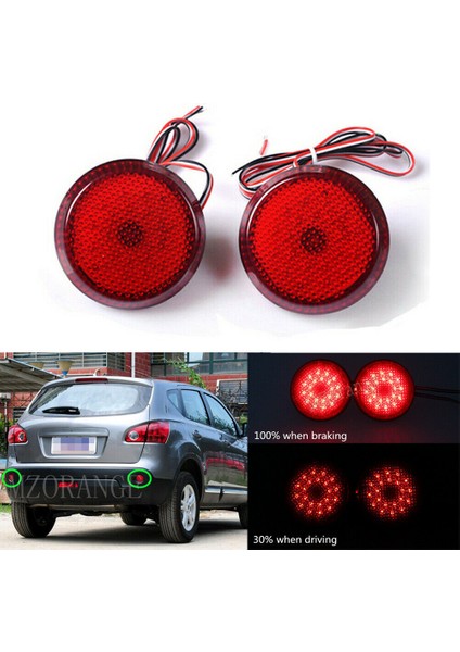 Toyota Sienna/corolla Scion Tail Fren Durma Işığı (Kırmızı) Için Araba Kuyruk Arka Tampon Reflektör Lambası Nissan/qashqai Için Yuvarlak (Yurt Dışından) modelleri