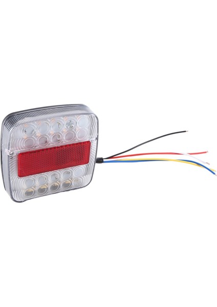 12V LED Kare Lamba Iki Renkli Kuyruk Lambası Araba Malzemeleri Beyaz Kapak (Yurt Dışından)