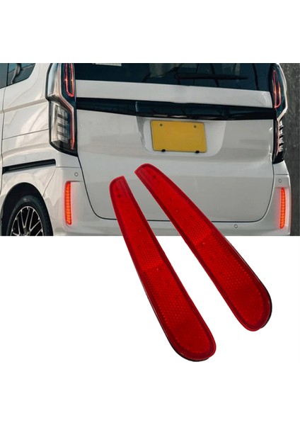 Honda Nbox 2023-2024 Araç LED Arka Tampon Işık Arka Sis Lambası Park Yeri Uyarı Işık Reflektör Kırmızı (Yurt Dışından)