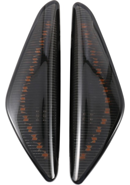 Füme Lens Sıralı Flaş Amber LED Ön Çamurluk Yan Sinyal Lambası (Yurt Dışından)