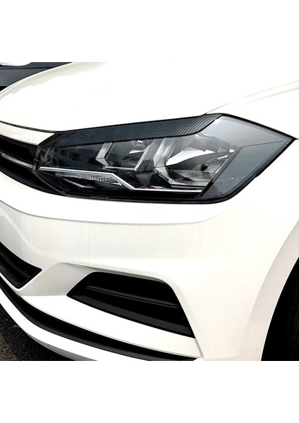 Polo 2018 2019 Parlak Siyah Için Araç Farları Göz Kapakları Kaş Trimi (Yurt Dışından)