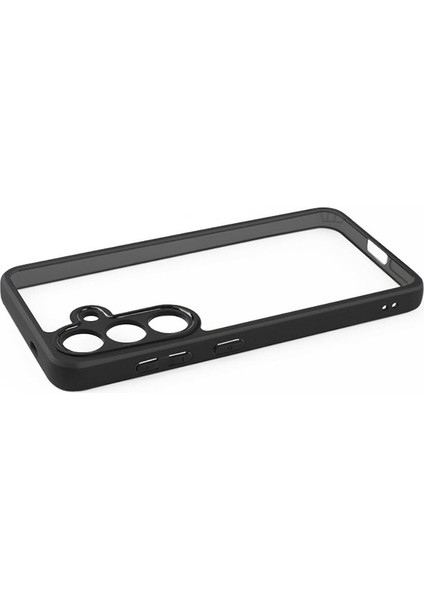 Galaxy S24 Plus Kılıf Kamera Korumalı Şeffaf Arka Yüzey New Roll Siyah fırsatları
