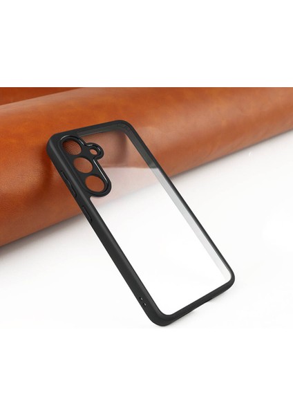 Galaxy S24 Plus Kılıf Kamera Korumalı Şeffaf Arka Yüzey New Roll Siyah indirimleri