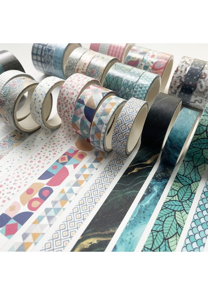 Bifeng Shop J Tarzı Washi Maskeleme Bantları Seti Flora Geometrik Dekoratif Yazılabilir Vintage Bant Diy El Sanatları Sanat Scrapbooking Dergisi Planlayıcısı (Yurt Dışından)