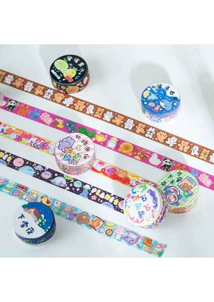 C Stili 1 Adet Kawaii Hayvan Dünya Planlayıcısı El Kitabı Dekoratif Washi Maskeleme Bandı Okul Malzemeleri Kırtasiye Albümü Çıkartmalar (Yurt Dışından) modelleri