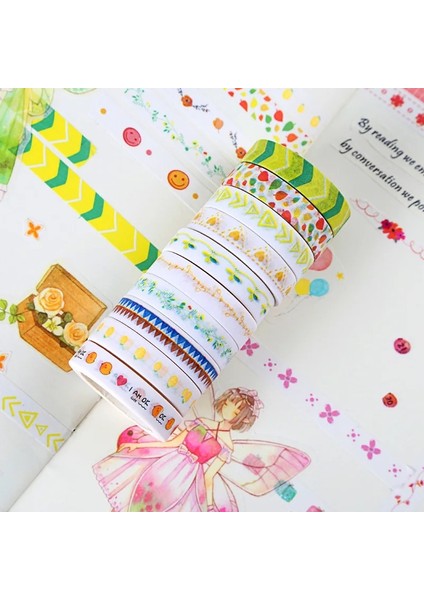 No.10 Tarzı Lot Temel Renk Serisi Dekoratif Yapışkan Bant Maskeleme Washi Bant Dıy Scrapbooking Etiket Etiket Japon Kırtasiye (Yurt Dışından) indirimleri