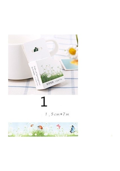 No.1 Tarzı 15MM x 7m Sevimli Lotkawaii Çiçek Gıda Hayvanlar Dekoratif Washi Bant Dıy Scrapbooking Maskeleme Bandı Okul Ofis Tedarik (Yurt Dışından) fiyatları