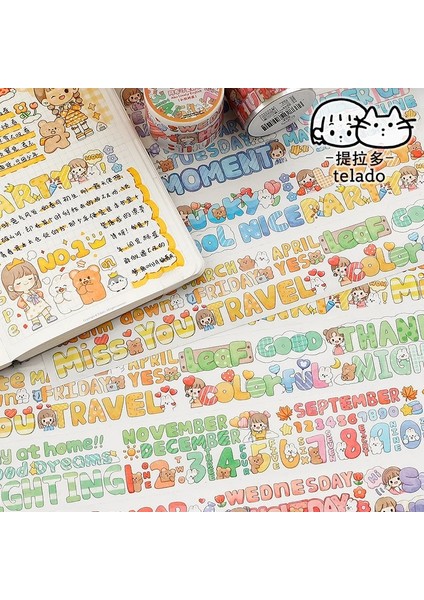 Abukeaiyingwen Pvc Tarzı Lot Dekoratif Yapışkan Bantlar Karikatür Kız Günü Ödeme Önemsiz Dergisi Kendi Başına Yap Kağıdı Japon Maskeleme Bantları Scrapbooking Çıkartmalar (Yurt Dışından) fırsatları