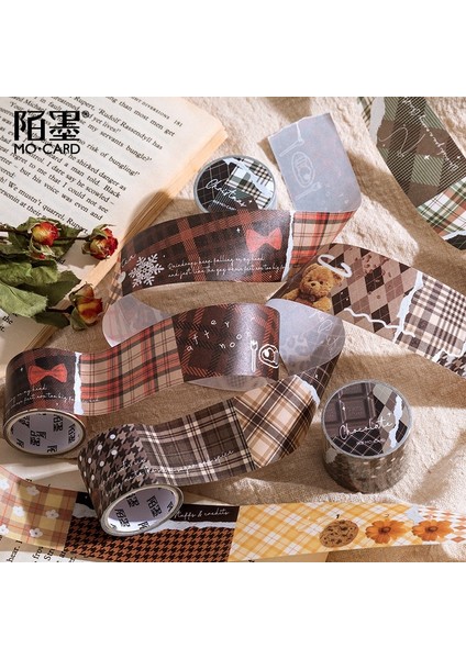 No.2 Tarzı Izgara Tatlı Strateji Serisi Maskeleme Washi Bant Dekoratif Yapışkan Bant Decora Diy Scrapbooking Sticker Etiket Kırtasiye (Yurt Dışından) indirimleri