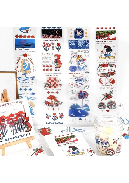 Stil 1 Stil Sevimli Peri Masalı Dünya Serisi Rüya Çiçekler Pet Bant Washi Maskeleme Bantları Scrapbooking Kırtasiye Dekor Uzun Şerit Çıkartmalar (Yurt Dışından)