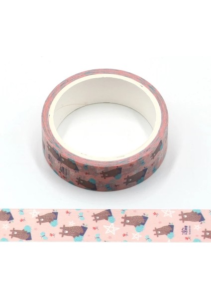 E62 Stili E1- E Kawaii Karikatür Dekorasyon Bandı Kağıt Washi Maskeleme Bandı Yaratıcı Scrapbooking Kırtasiye Okul Malzemeleri (Yurt Dışından)