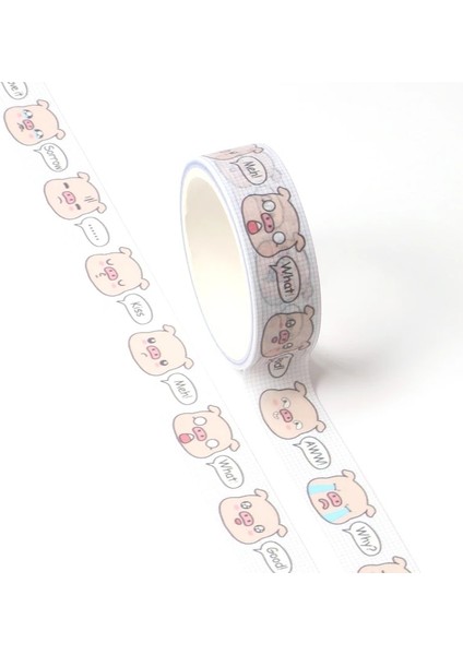 E62 Stili E1- E Kawaii Karikatür Dekorasyon Bandı Kağıt Washi Maskeleme Bandı Yaratıcı Scrapbooking Kırtasiye Okul Malzemeleri (Yurt Dışından) modelleri