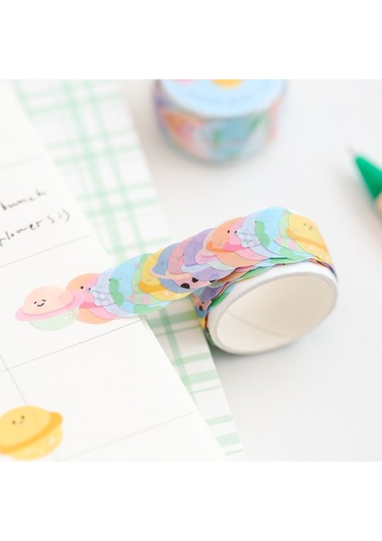 No.12 Tarzı Kawaii Hayvan Gezegen Çiçek Maskeleme Washi Bant Sanat Dekoratif Yapışkan Bant Diy Scrapbooking Sticker Etiket Kırtasiye (Yurt Dışından) modelleri