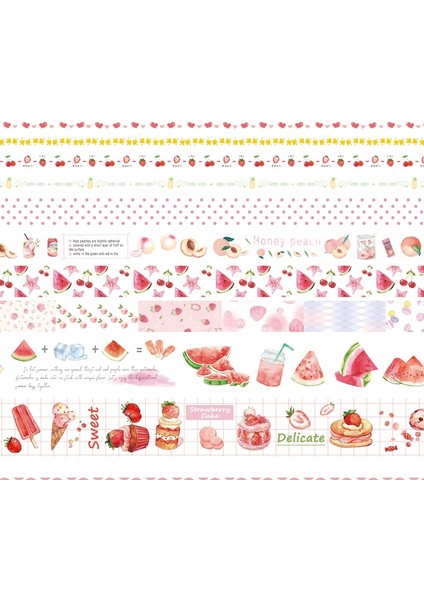 Meyve Tarzı Et Maskeleme Washi Bant Eski Çiçek Bitki Flamingo Dekoratif Etiket Scrapbooking Planlayıcısı Için Diy Yapışkanlı Etiket (Yurt Dışından)