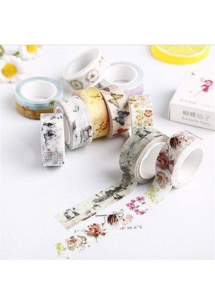 No.7 Tarzı 15MM x 7m Sevimli Lotkawaii Çiçek Gıda Hayvanlar Dekoratif Washi Bant Dıy Scrapbooking Maskeleme Bandı Okul Ofis Tedarik (Yurt Dışından) fiyatları