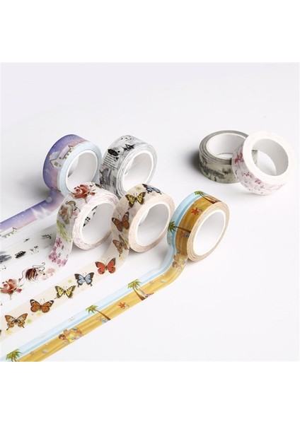 No.7 Tarzı 15MM x 7m Sevimli Lotkawaii Çiçek Gıda Hayvanlar Dekoratif Washi Bant Dıy Scrapbooking Maskeleme Bandı Okul Ofis Tedarik (Yurt Dışından) modelleri