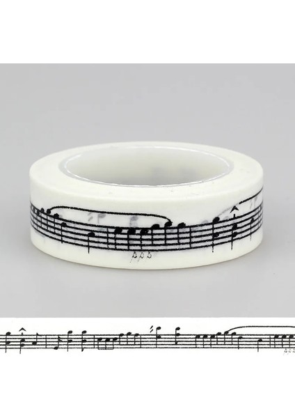 No.2 Tarzı 15MM * 10M Dekoratif Siyah ve Beyaz Japon Washi Bant Seti Yapışkan Bant Dıy Scrapbooking Kağıt Fotoğraf Albümü Maskeleme Bandı (Yurt Dışından)