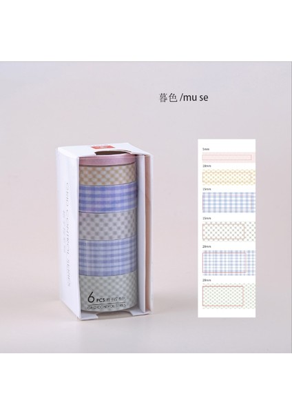 Mu Se Tarzı Astoral Izgara Kontrol Serisi Washi Bant Basit ve Moda Dergisi Malzeme Etiketi Dıy Dekoratif Okul Ofis Malzemeleri (Yurt Dışından) fiyatları