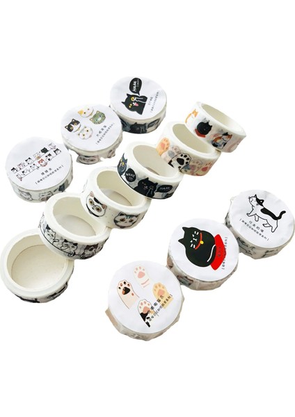 M204 Stili mm * 5m Sevimli Kawaii Sevimli Kedi Yapışkanlı Kağıt Washi Bant Maskeleme Bandı Dıy Scrapbooking Çubuk Etiket (Yurt Dışından) indirimleri