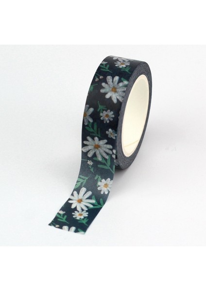 NO.684 Stili Yenı 1 Adet Dekoratif Güzel Çiçekler Washi Bant Seti Dıy Scrapbooking Kağıt Fotoğraf Albümü Yapışkanlı Maskeleme Bandı Kore Kırtasiye (Yurt Dışından)