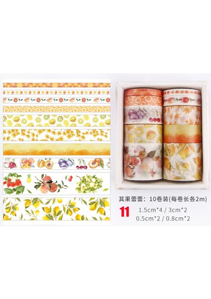 TYPE2-11-10PCS Tarzı Pcsset Siyah Folyo Washi Bant Japon Kağıt Dıy Planlayıcısı Maskeleme Bandı Yapışkan Bantlar Çıkartmalar Dekoratif Kırtasiye Bantları (Yurt Dışından) fiyatları