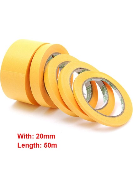 20MMX50M Stili Yenı 50 M Sarı Araba Sticker Kendinden Yapışkanlı Dıy Boyama Kağıdı Ressam Dekor Maskeleme Bandı Genel Amaçlı El Sanatları Ofis Malzemeleri (Yurt Dışından) fiyatları