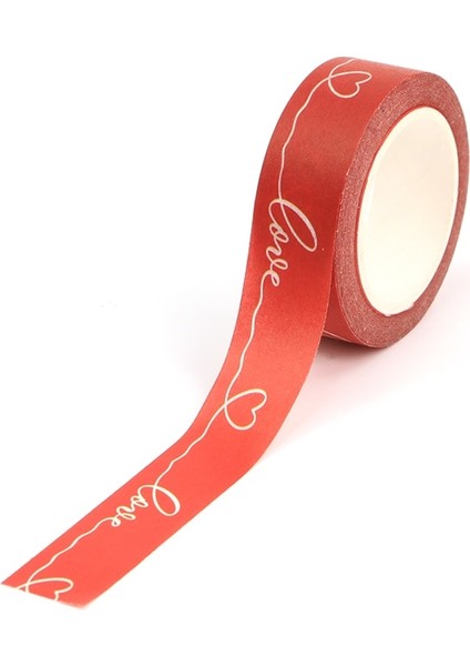 998 Tarzı 2022 Yeni 10M Dekoratif Kalpler ve Çiçekler Washi Bant Sevgililer Günü Seti Scrapbooking Planlayıcısı Yapışkan Maskeleme Bandı Sevimli Kırtasiye (Yurt Dışından)