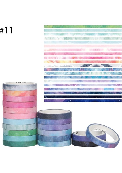 TYPE1-11-20PCS Tarzı Pcsset Siyah Folyo Washi Bant Japon Kağıt Dıy Planlayıcısı Maskeleme Bandı Yapışkan Bantlar Çıkartmalar Dekoratif Kırtasiye Bantları (Yurt Dışından) fiyatları