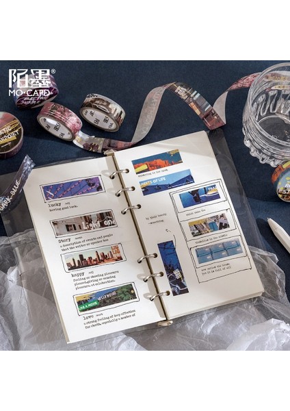 No.6 Tarzı Retro Decadent City Serisi Maskeleme Washi Bant Dekoratif Yapışkan Bant Decora Diy Scrapbooking Sticker Etiket Kırtasiye (Yurt Dışından) fırsatları