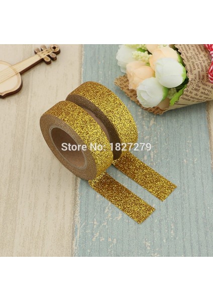 GP57 Stili 1x Toz Washi Bant Glitter Renk Japon Kırtasiye 15MM * 5 Metre Kawaii Kağıt Scrapbooking Okul Araçları Dekoratif Bantlar Maske (Yurt Dışından) indirimleri