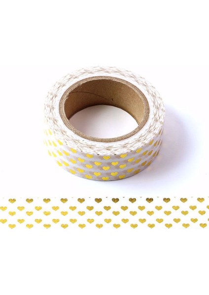 G25 Stili Yeni Folyo Washi Bant Kalp Japon 1.5*10 Metre Kawaii Scrapbooking Araçları Maskeleme Bandı Noel Fotoğraf Albümü Diy Dekoratif (Yurt Dışından)