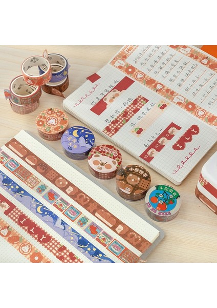 No.5 Tarzı Kawaii Washi Bant Scrapbooking Dıy Dekor Dergisi Kore Bant Sevimli Ayı Planlayıcısı Maskeleme Bandı Kağıt Günlüğü Kırtasiye Sticker (Yurt Dışından) indirimleri