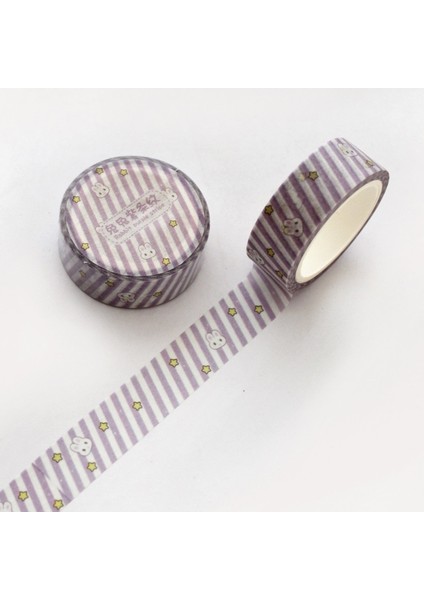 Tavşan Mor Tarzı 1 Adet Kawaii Karikatür Dekorasyon Bandı Kağıt Washi Maskeleme Bandı Yaratıcı Scrapbooking Kırtasiye Okul Malzemeleri Tedarik (Yurt Dışından)