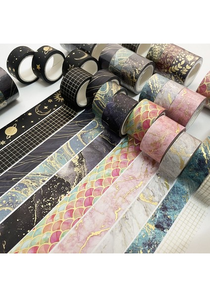 No.5 Tarzı Et Çeşitli Desen Yaldız Washi Bant Seti Scrapbooking Diy Maskeleme Bantları Kırtasiye Dekorasyon Okul (Yurt Dışından) modelleri