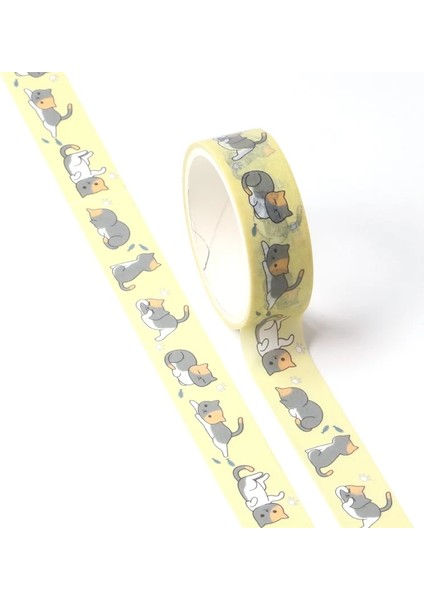 E25 Stili E1- E Kawaii Karikatür Dekorasyon Bandı Kağıt Washi Maskeleme Bandı Yaratıcı Scrapbooking Kırtasiye Okul Malzemeleri (Yurt Dışından) fırsatları