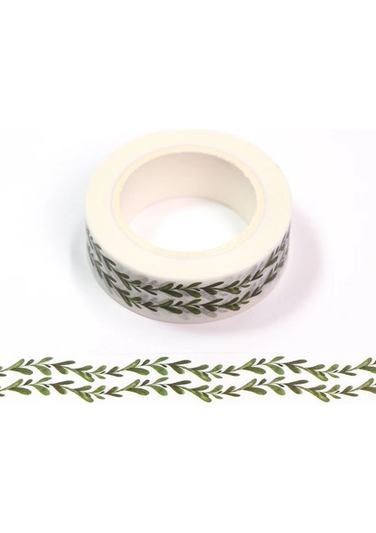 15MM * 10M Suluboya Çiçek Rattan Maskeleme Washi Bant Dekoratif Yapışkan Bant Diy Scrapbooking Sticker Etiket Kırtasiye (Yurt Dışından)