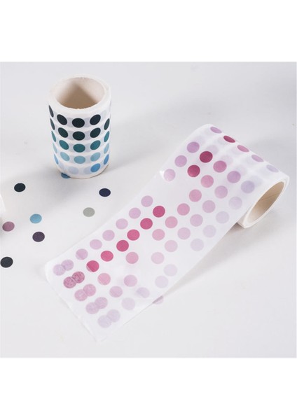 B 50MM Tarzı Olorful Nokta Çıkartmalar Rulo Kendinden Yapışkanlı Washi Bant Maskeleme Bandı Kawaii Kırtasiye Dıy Dekor Okul Malzemeleri (Yurt Dışından) indirimleri