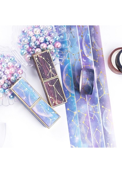 No.2 Tarzı Yıldızlı Gökyüzü Kiraz Çiçekleri Washi Bant Seti Yapışkan Bant Dıy Scrapbooking Sticker Etiket Japon Kırtasiye (Yurt Dışından) indirimleri